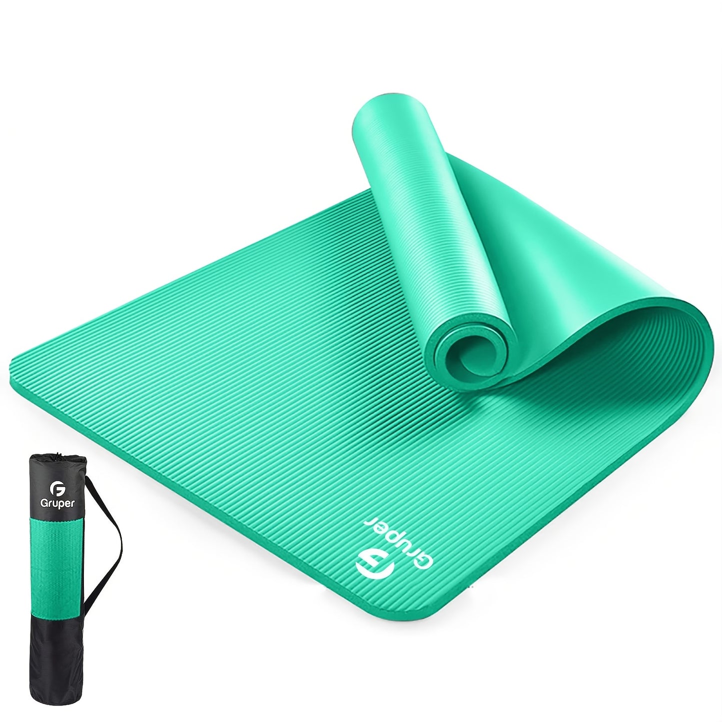 Thick Yoga Mat Non Slip, Large Size 72" L X 32" W X 0.6" TH, With Carrying Strap and Bag