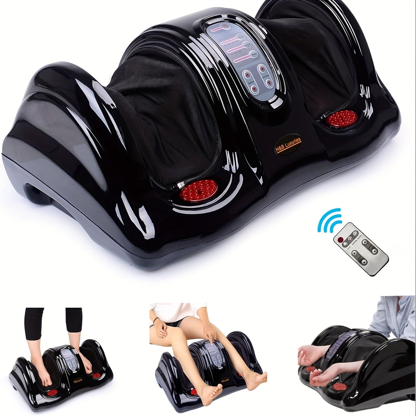 Shiatsu Foot Massager Machine With Remote Controller, Kneading And Rolling Home Massagers For Feet, Ankle, Calf, Legs
