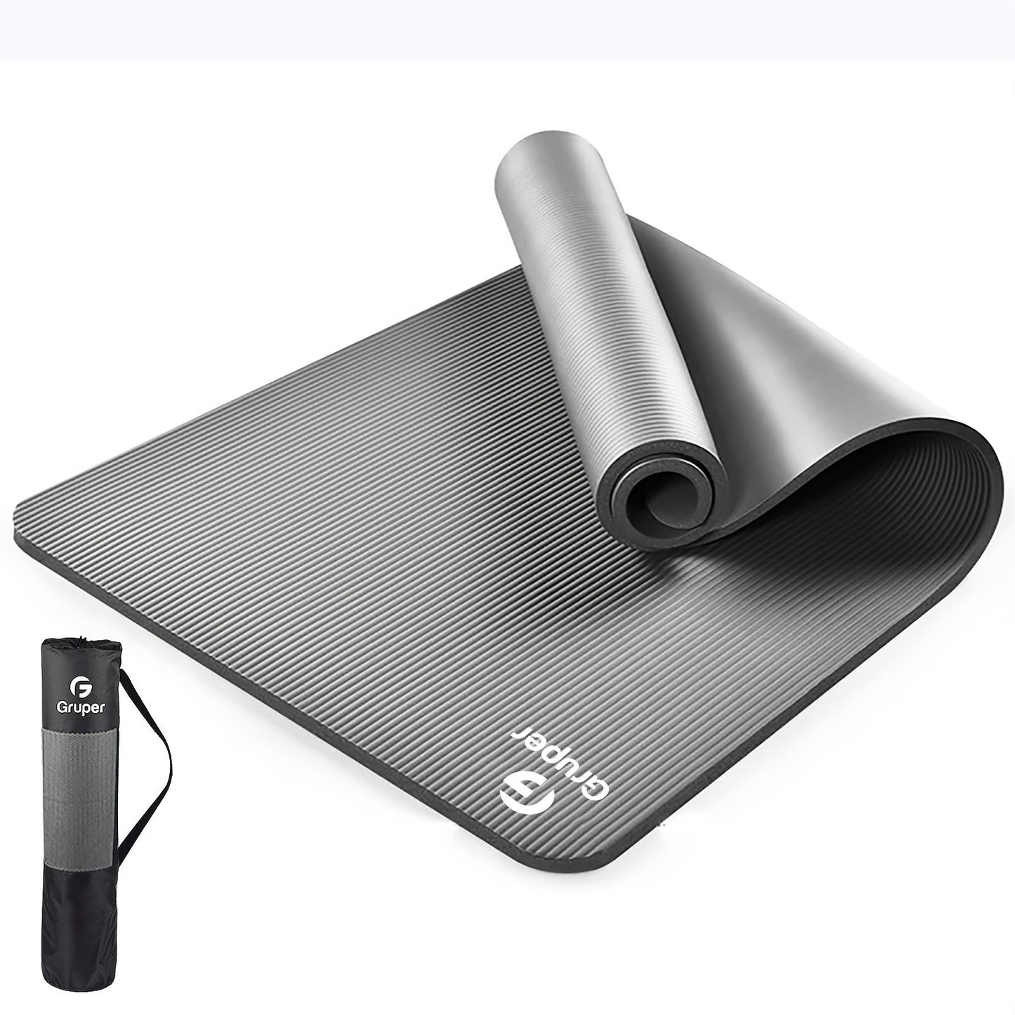 Thick Yoga Mat Non Slip, Large Size 72" L X 32" W X 0.6" TH, With Carrying Strap and Bag