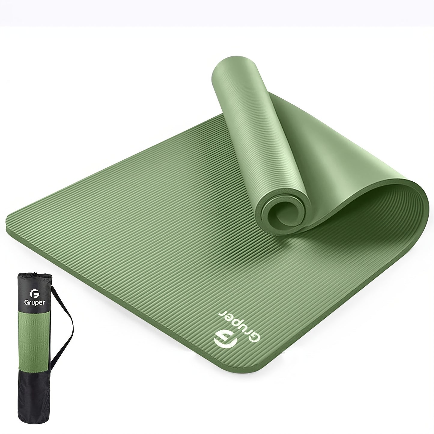 Thick Yoga Mat Non Slip, Large Size 72" L X 32" W X 0.6" TH, With Carrying Strap and Bag