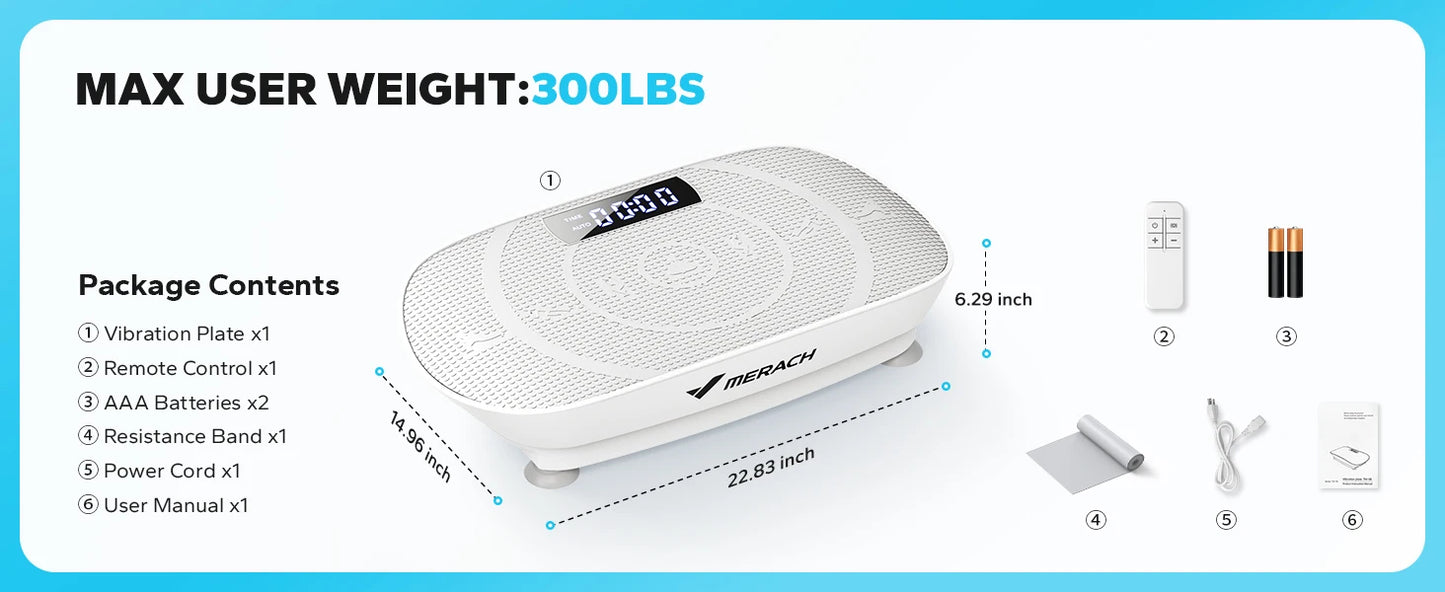 Lordson Vibration Plate Exercise for Whole Body Workout Vibrate Fitness weight loss-shaping
