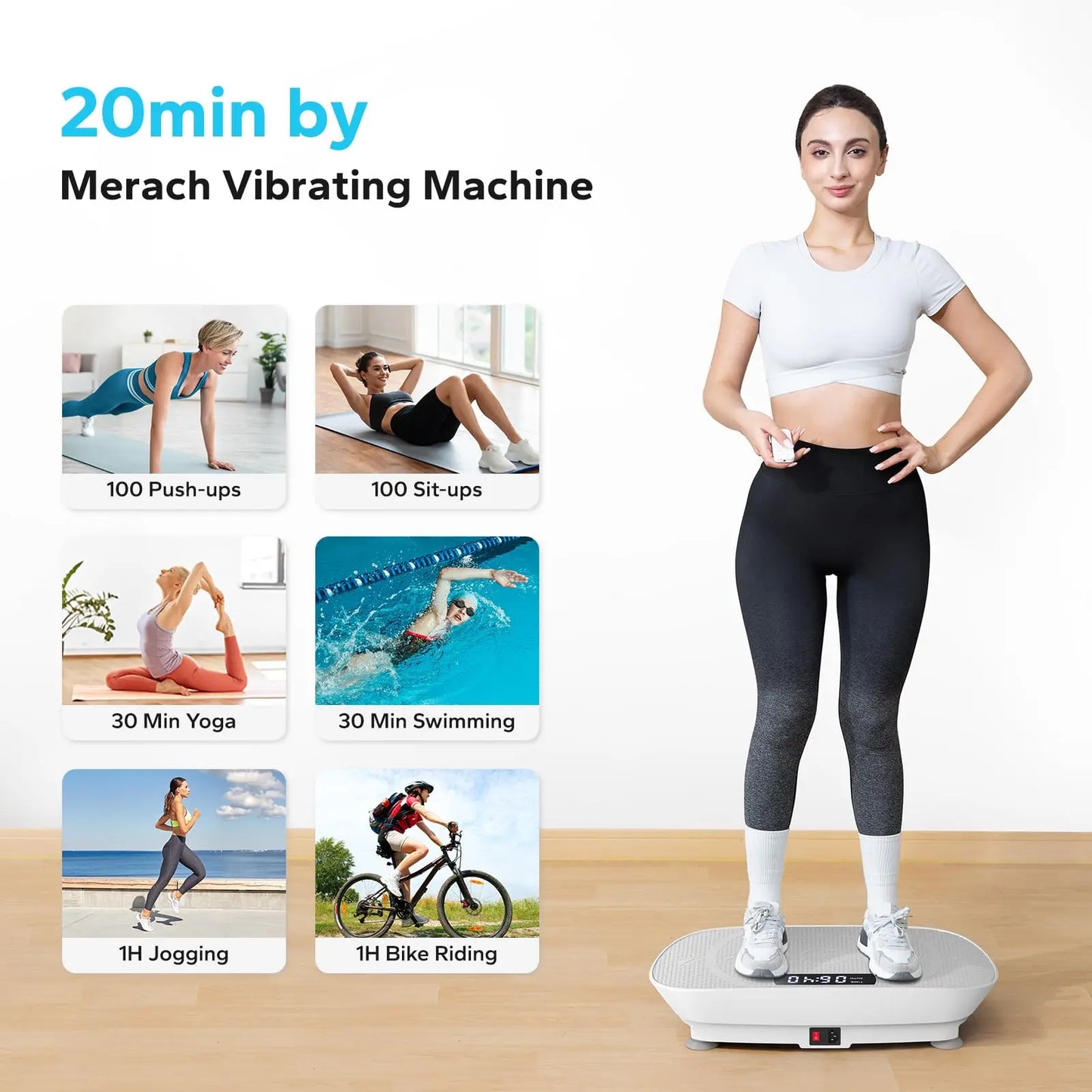 Lordson Vibration Plate Exercise for Whole Body Workout Vibrate Fitness weight loss-shaping