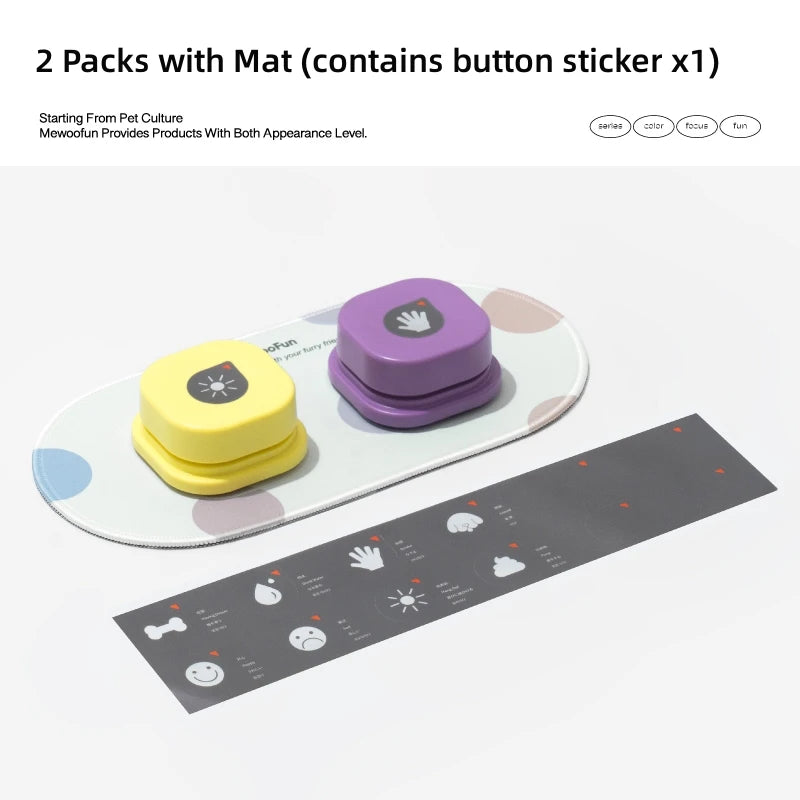 Mewoofun Voice Recording Button Pet Toys for Dog Communication and Training