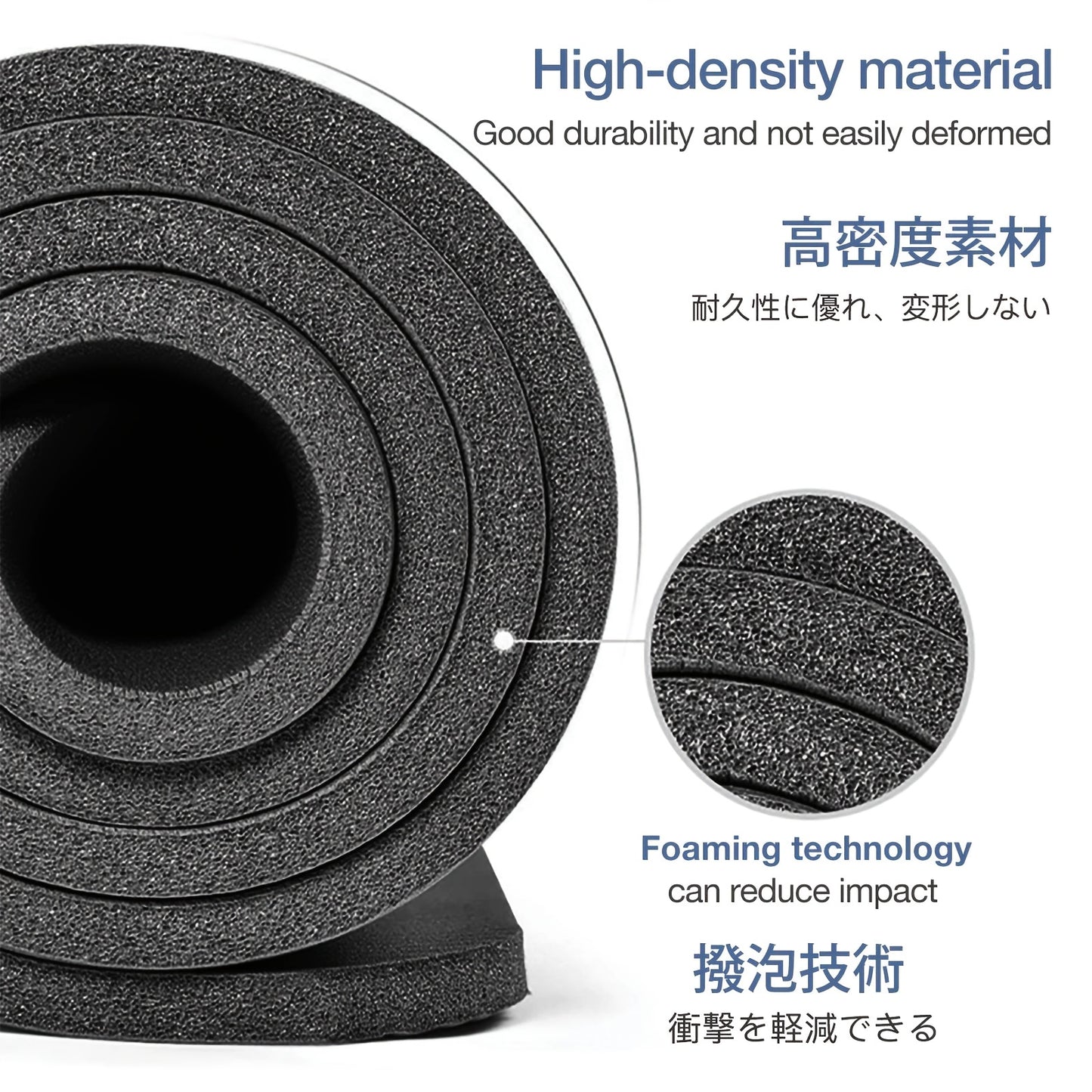 Thick Yoga Mat Non Slip, Large Size 72" L X 32" W X 0.6" TH, With Carrying Strap and Bag
