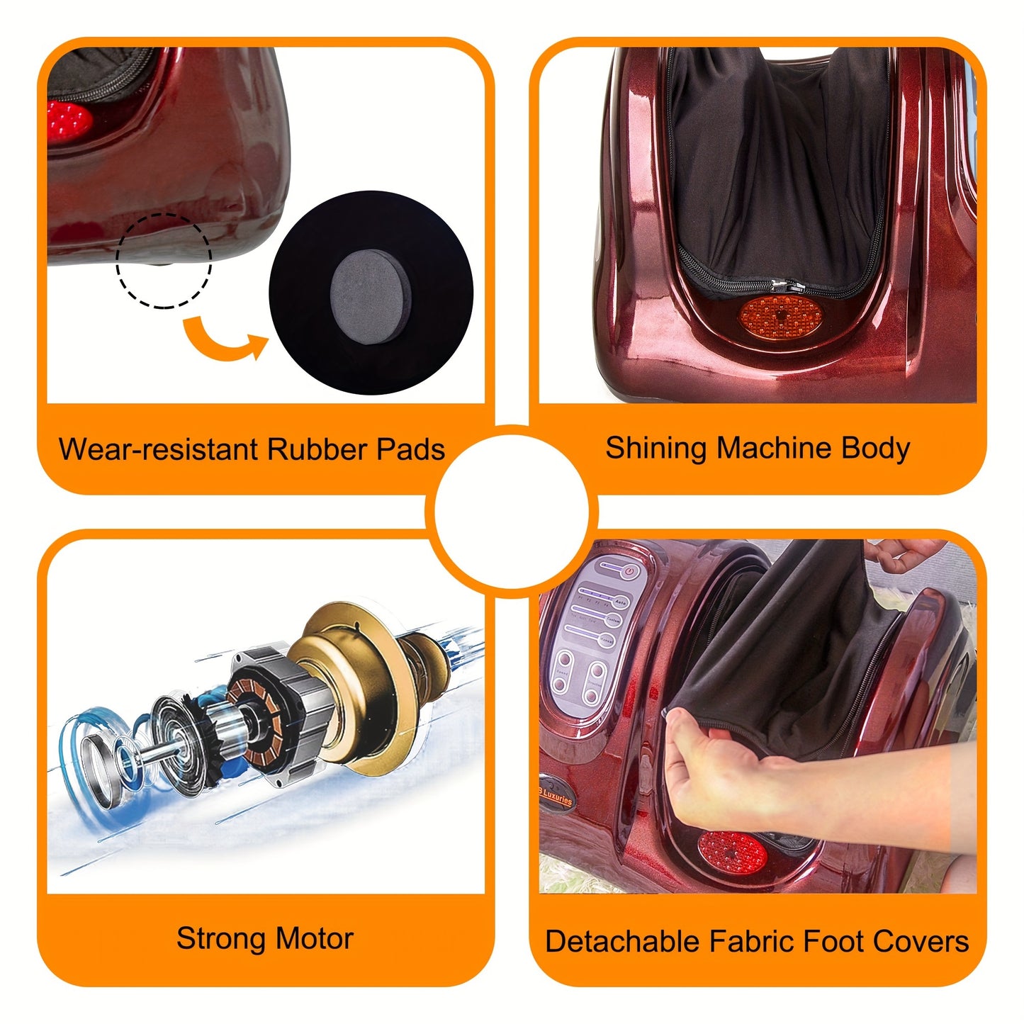 Shiatsu Foot Massager Machine With Remote Controller, Kneading And Rolling Home Massagers For Feet, Ankle, Calf, Legs