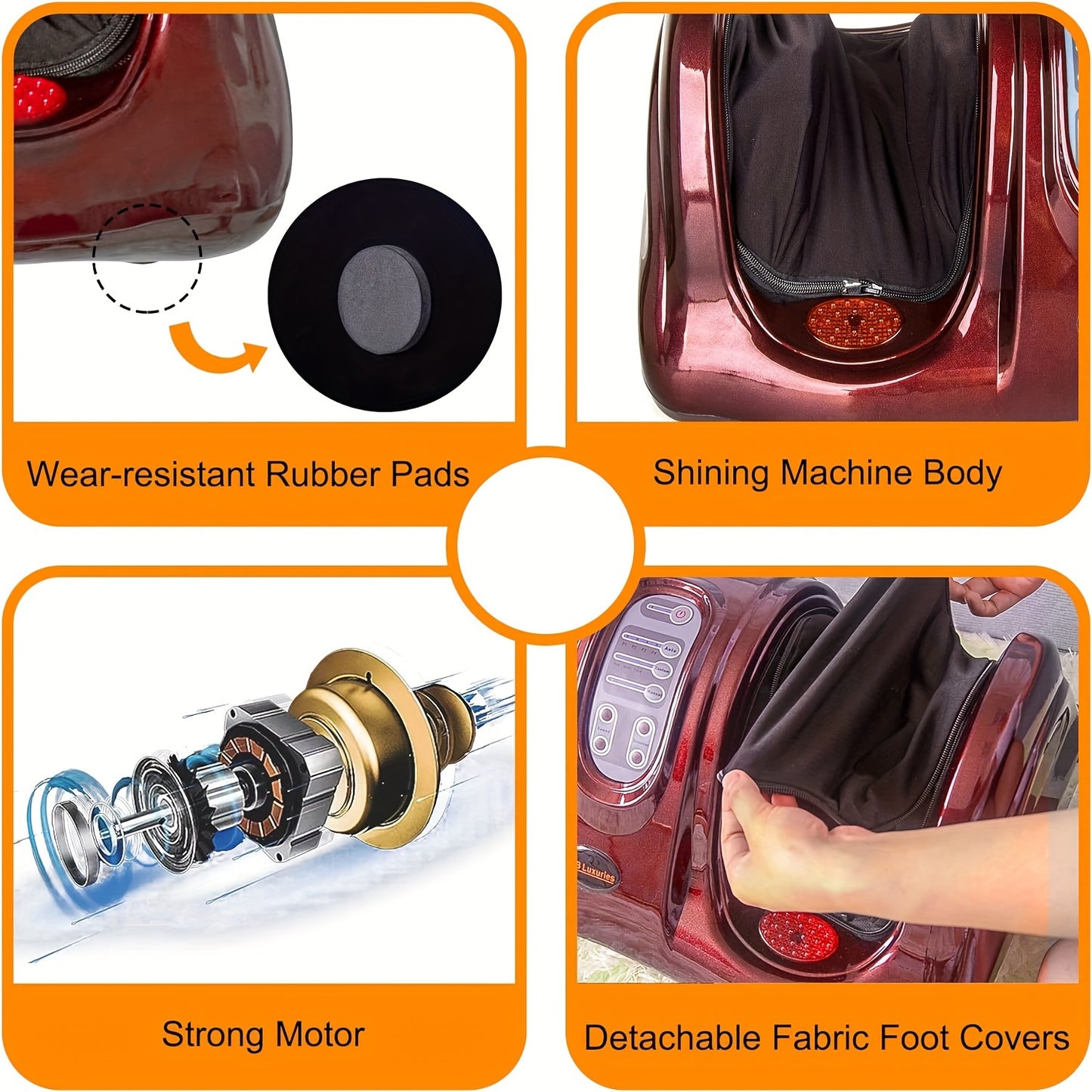 Shiatsu Foot Massager Machine With Remote Controller, Kneading And Rolling Home Massagers For Feet, Ankle, Calf, Legs