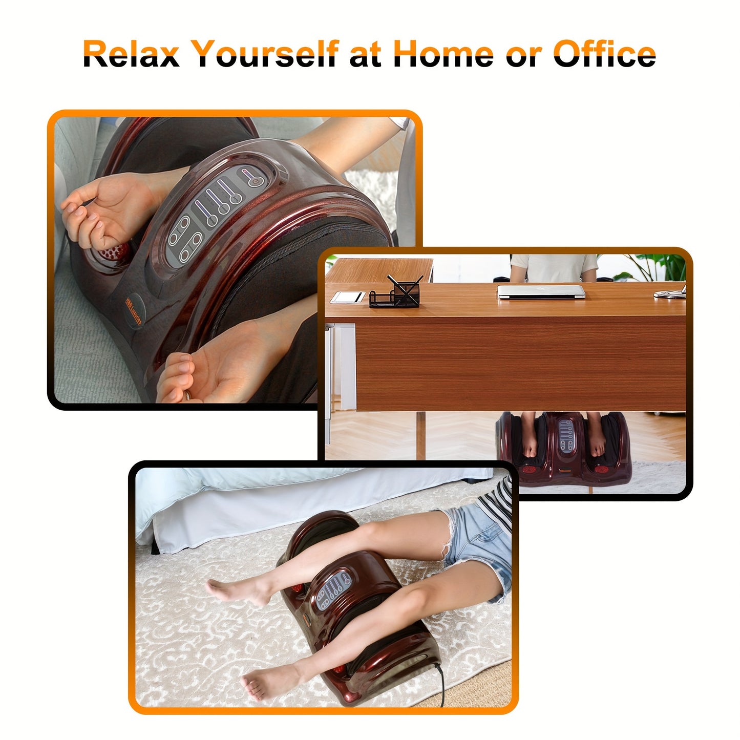 Shiatsu Foot Massager Machine With Remote Controller, Kneading And Rolling Home Massagers For Feet, Ankle, Calf, Legs
