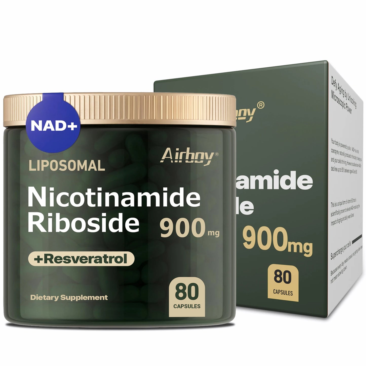 NAD+ Supplement - Liposomal Nicotinamide - Anti-aging, Skin Health,