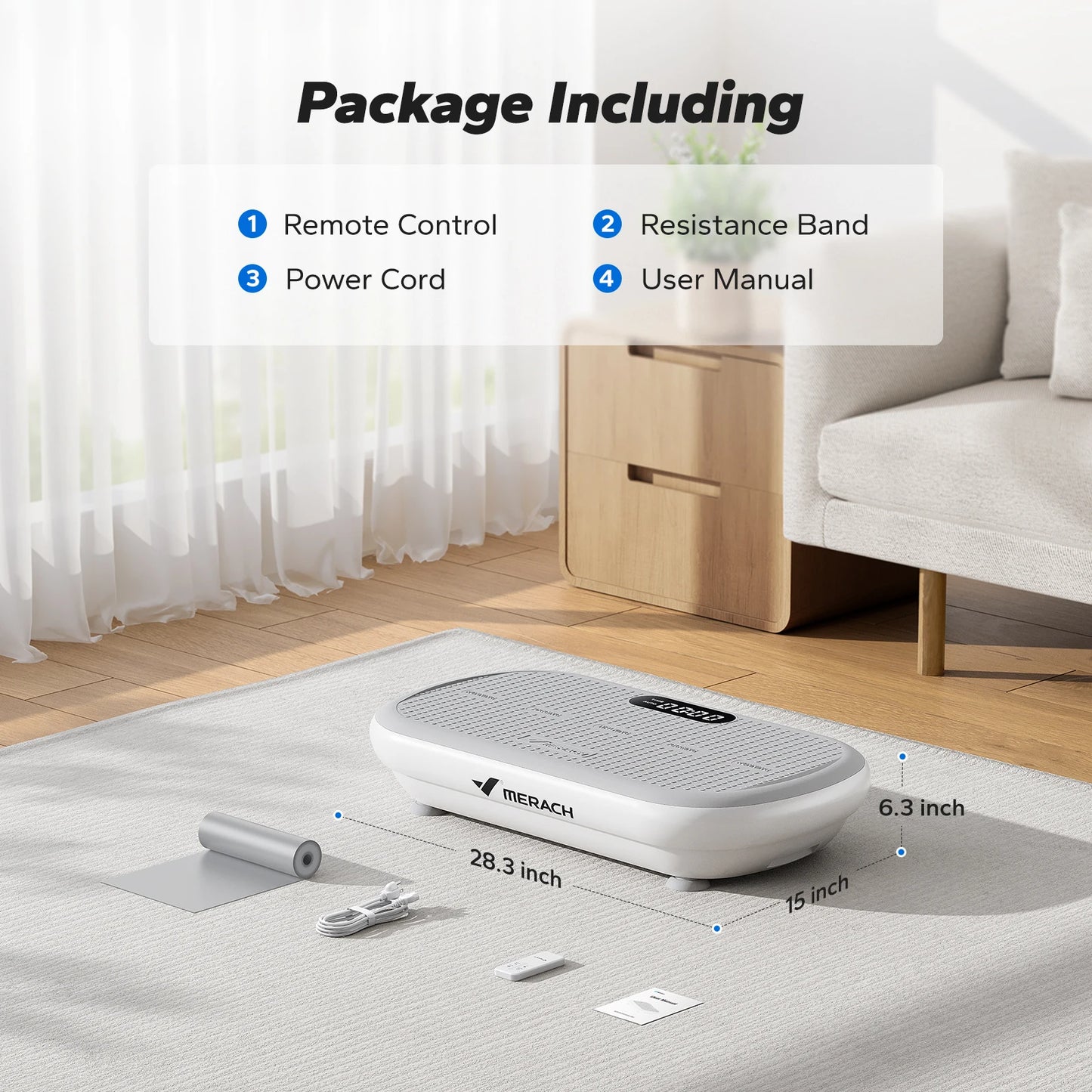 MERACH Vibration Plate Exercise Machine Bluetooth for Weight Loss