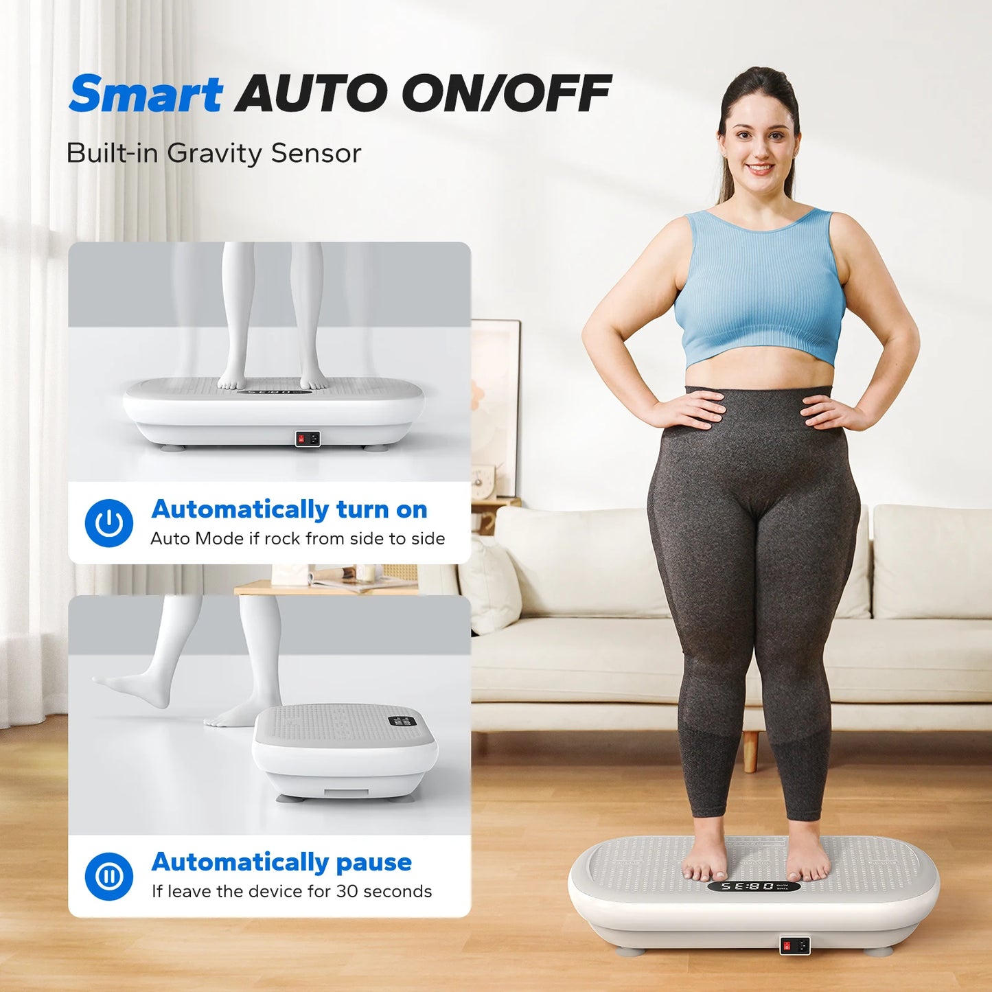 MERACH Vibration Plate Exercise Machine Bluetooth for Weight Loss