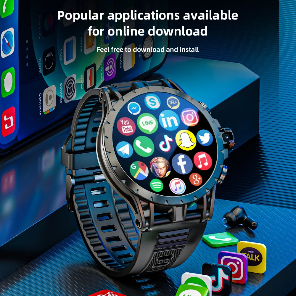 LOKMAT APPLLP 4 Android Smart Watch Phone 4G Fitness Tracker