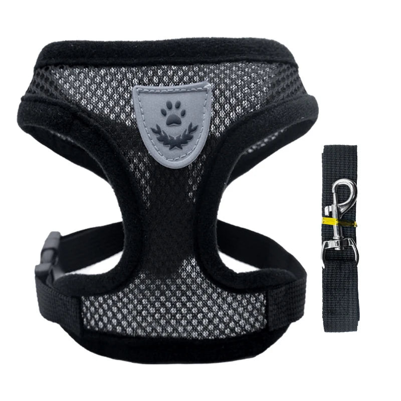Harness Vest Walking Lead Leash For Small Medium Pets