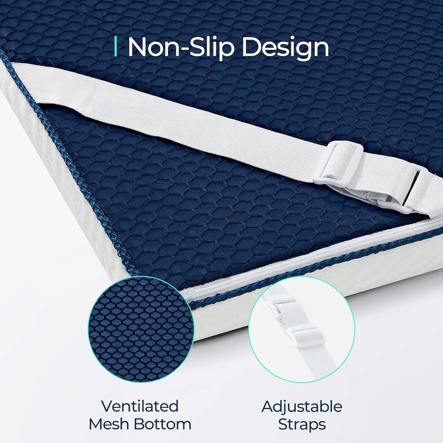 3 Inches Memory Foam Mattress Topper King  Cooling Gel Infused Swirl Memory Foam  Bed Topper King Size with Tencel  Cover  Certi
