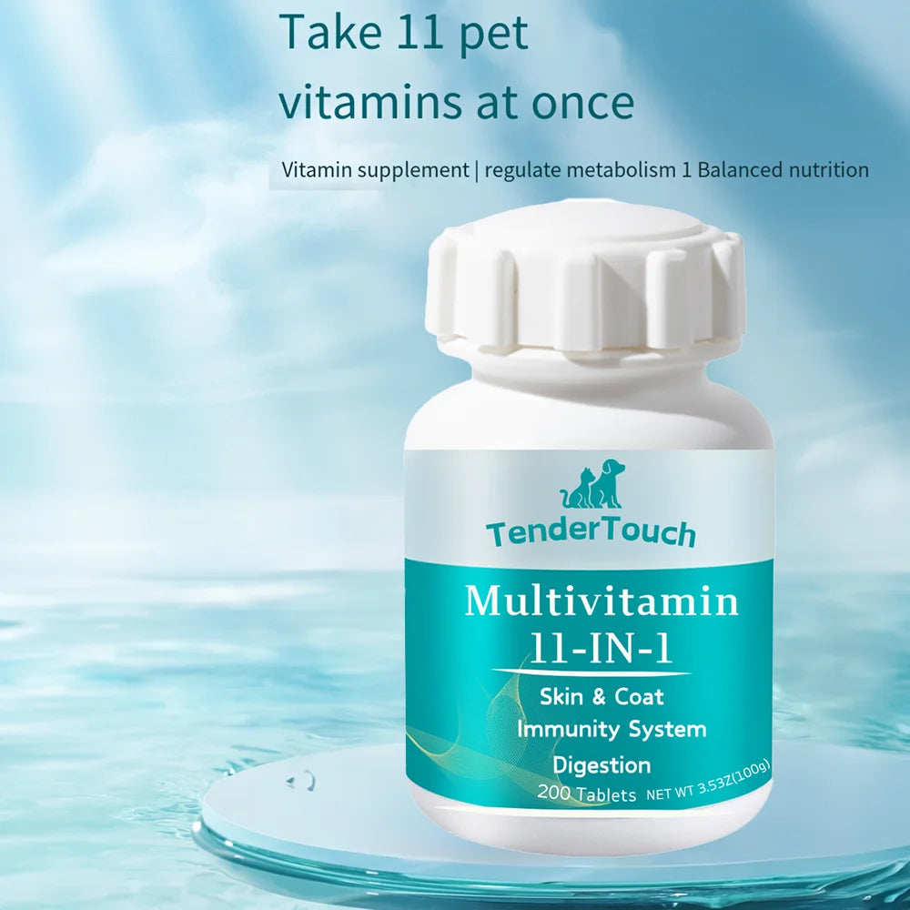 200 Tablets TenderTouch Dog and Cats Multivitamin Senior Puppy