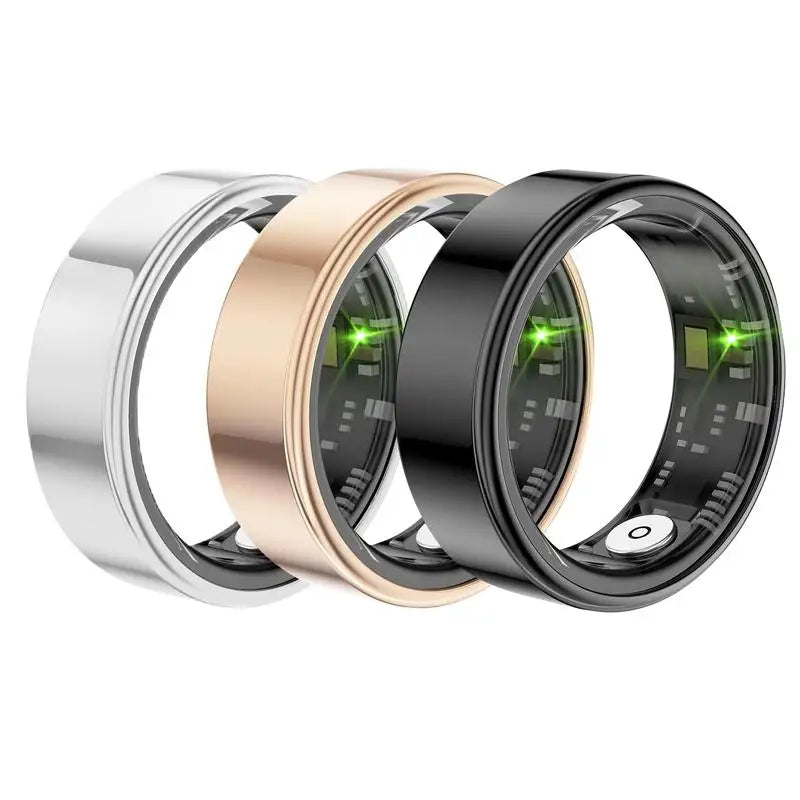 Smart Ring Waterproof Tracking Fitness Ring with Sleep Heart Rate and Blood Pressure Monitoring Stylish Wearable for Men and Women