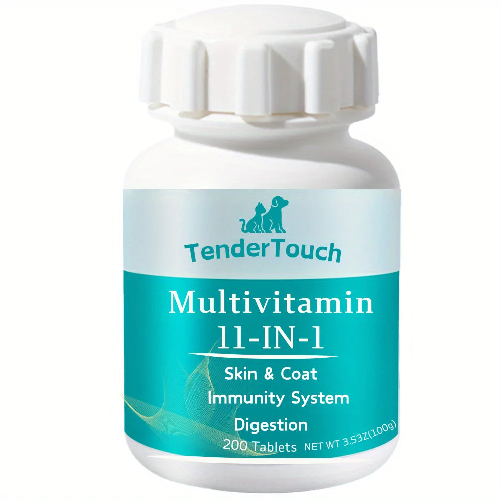 200 Tablets TenderTouch Dog and Cats Multivitamin Senior Puppy