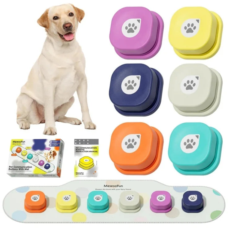 Mewoofun Voice Recording Button Pet Toys for Dog Communication and Training